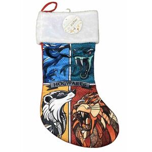 Harry Potter Hogwarts Houses Kurt Adler Christmas Stocking NEW with Tags 19" NWT